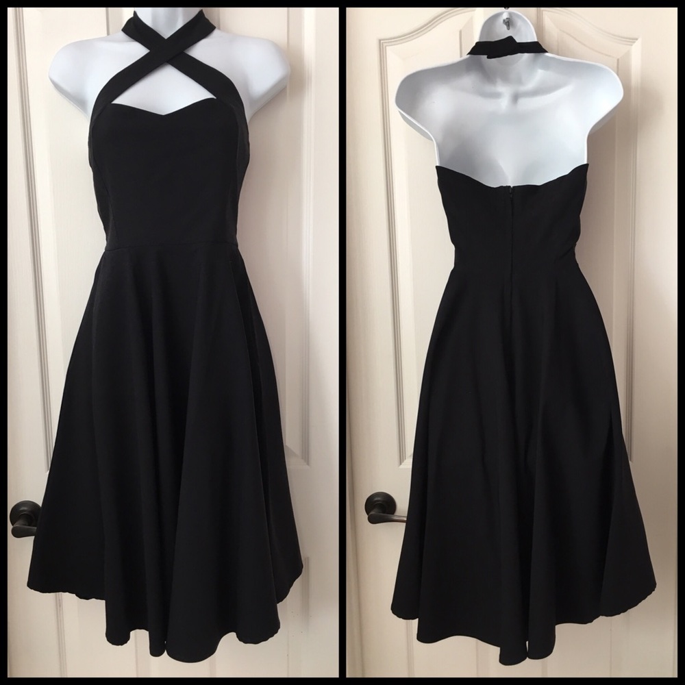 Unique Vintage Criss Cross Bodice Dress